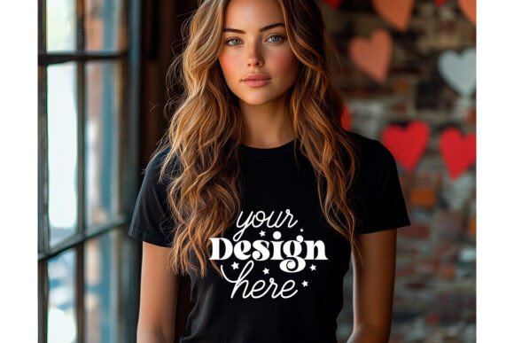 Bella Canvas 3001 Valentine Mockup 28: Graphics & Product Mockups