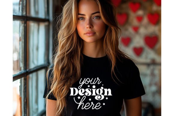 Bella Canvas 3001 Valentine Mockup 38: Graphics & Product Mockups