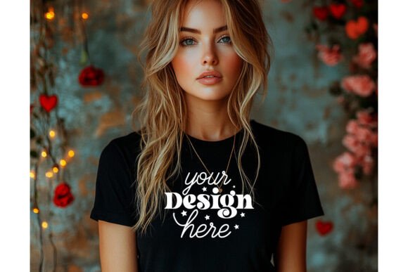 Bella Canvas 3001 Valentine Mockup 5: Graphics & Product Mockups