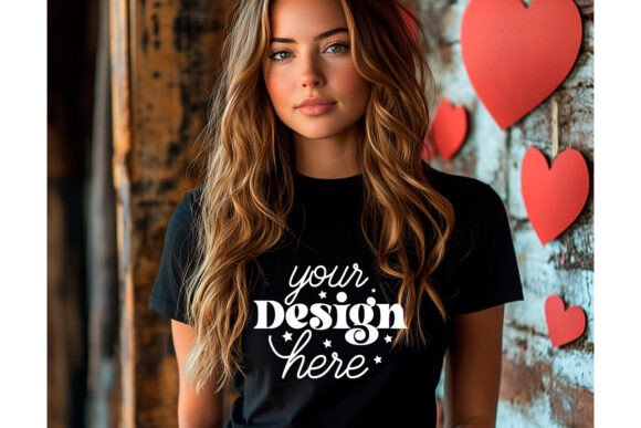 Bella Canvas 3001 Valentine Mockup 61: Graphics for Product Mockups