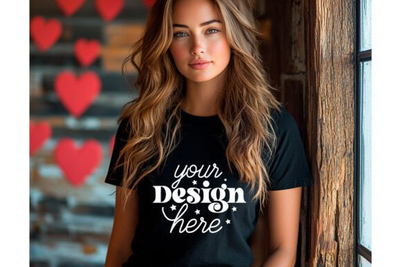 Bella Canvas 3001 Valentine Mockup 68: Graphics & Product Mockups
