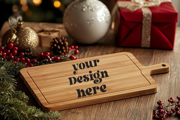 Christmas Cutting Board Mockup 36: Essential Graphics for Product Mockups