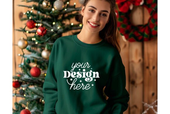 Christmas Forest Green Shirt Mockup 9 Review