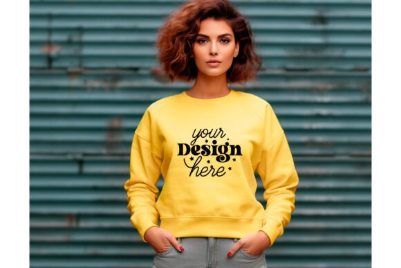 Gildan 18000 Women Mockup 118: Essential Graphics & Product Mockups