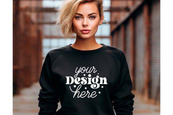 Gildan 18000 Women Mockup 120: Graphics & Product Mockups
