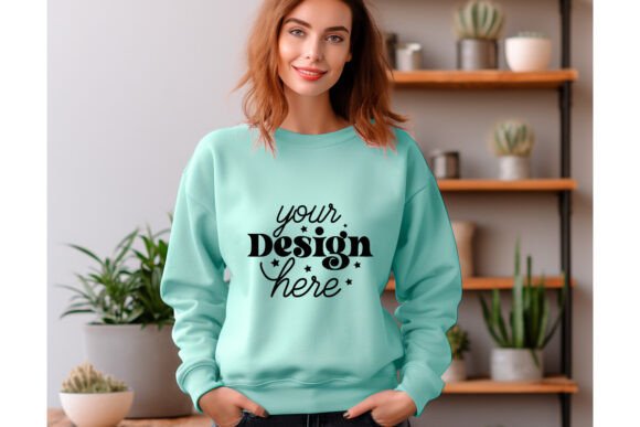 Gildan 18000 Women Mockup 64: Premium Graphics for Product Mockups