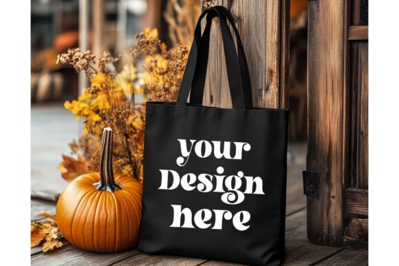 Halloween Black Tote Bag Mockup 17: Essential Graphics