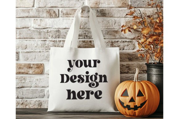 Halloween Tote Mockup: Graphics for Product Mockups