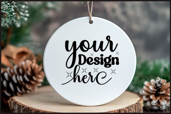 Round Christmas Ornament Mockup 40: Graphics & Product Mockups