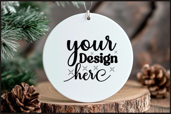 Round Christmas Ornament Mockup 67: Graphics & Product Mockups