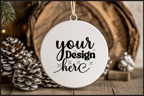 Round Christmas Ornament Mockup 69: Graphics & Product Mockups