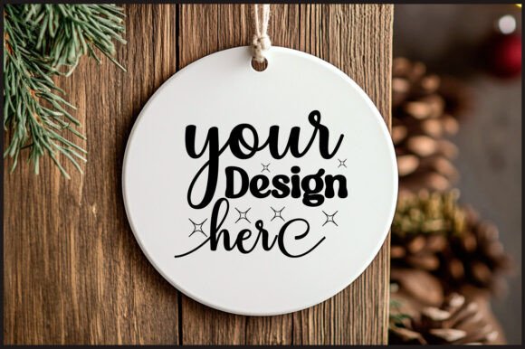 Round Christmas Ornament Mockup 98: Graphics & Product Mockups
